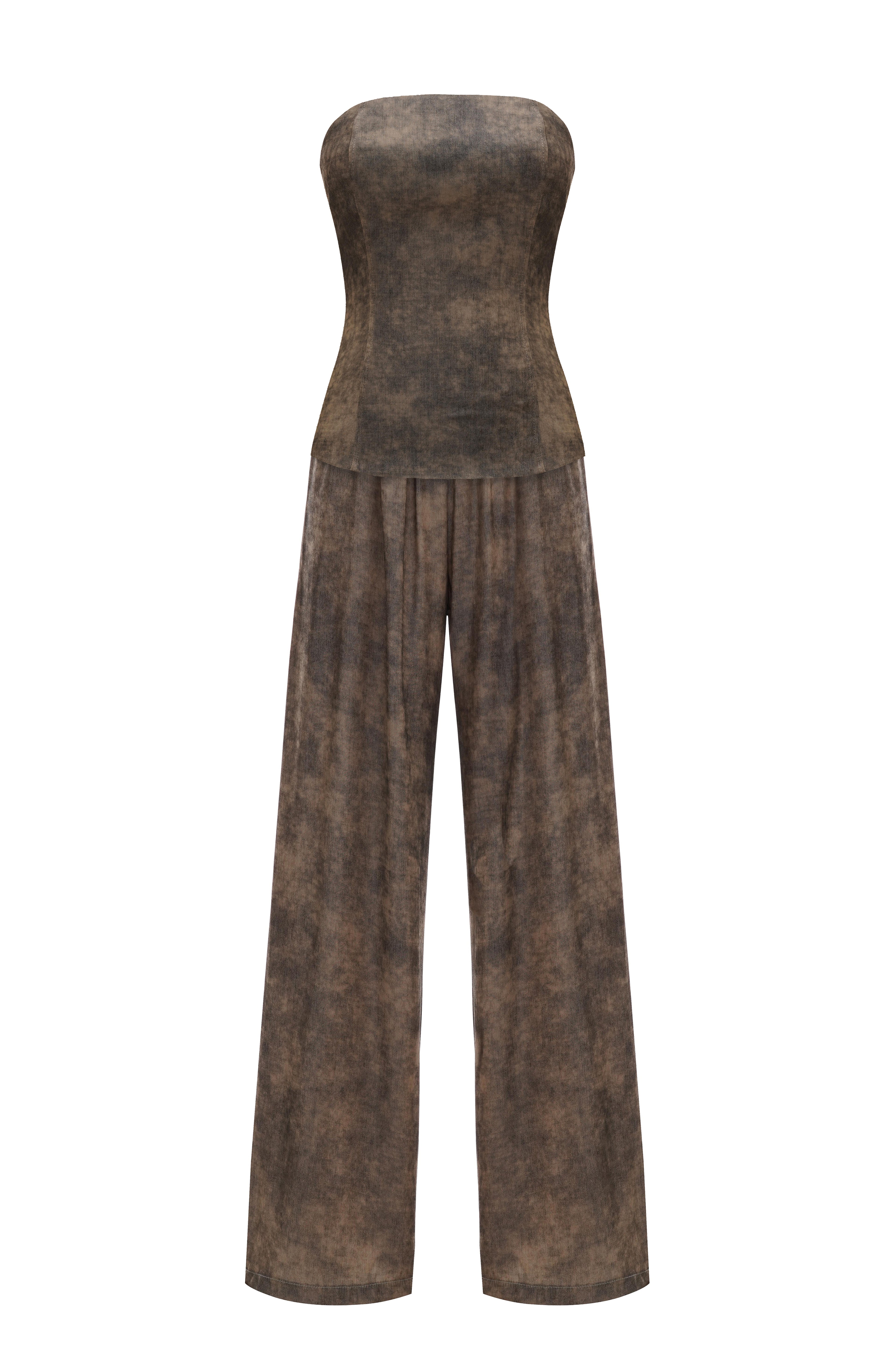 Комплект хакі з корсетом