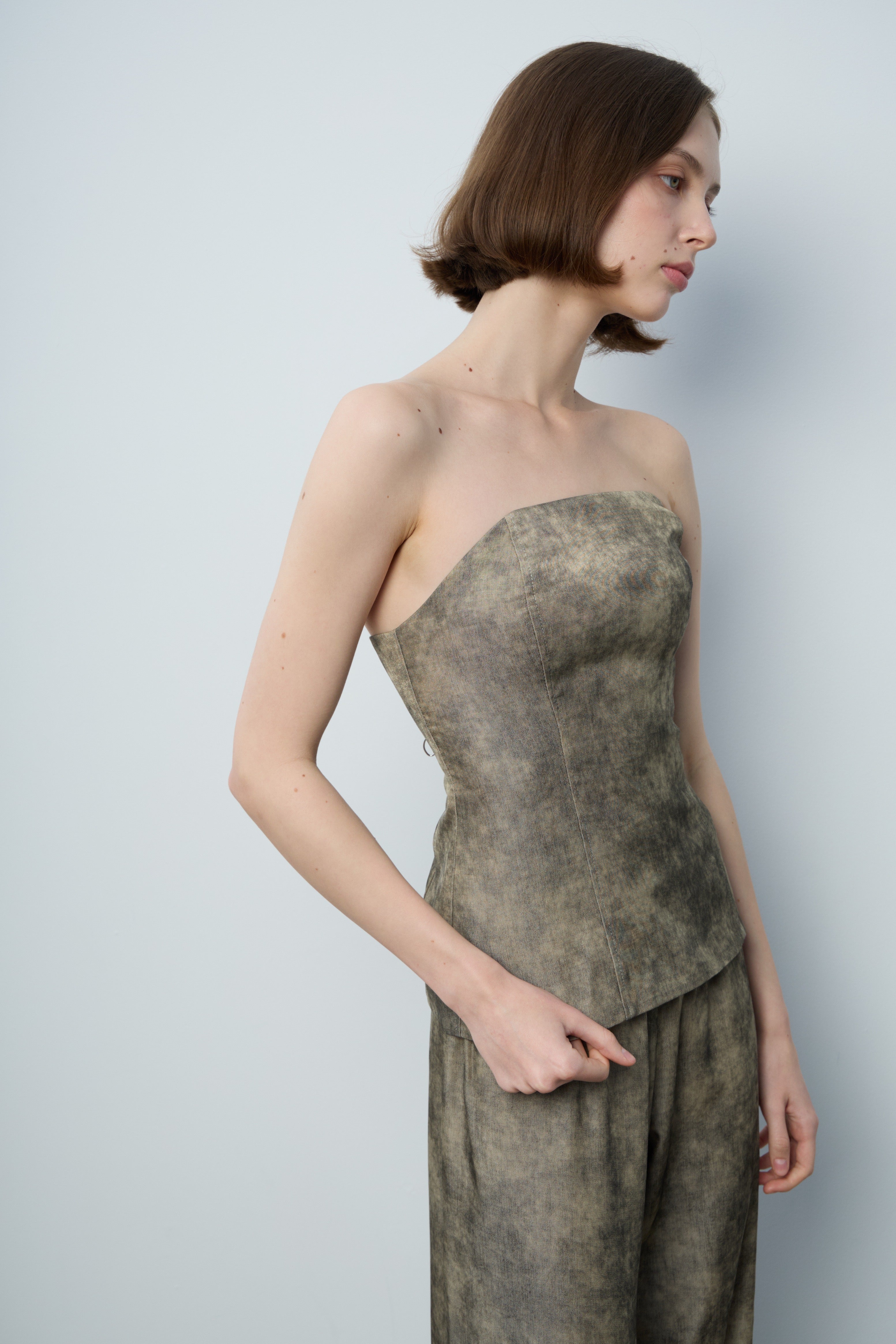 Корсетний топ хакі