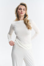 Костюм з кардиганом білий