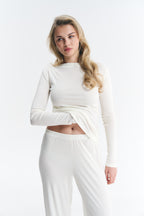 Костюм з кардиганом білий