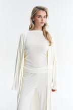 Костюм з кардиганом білий