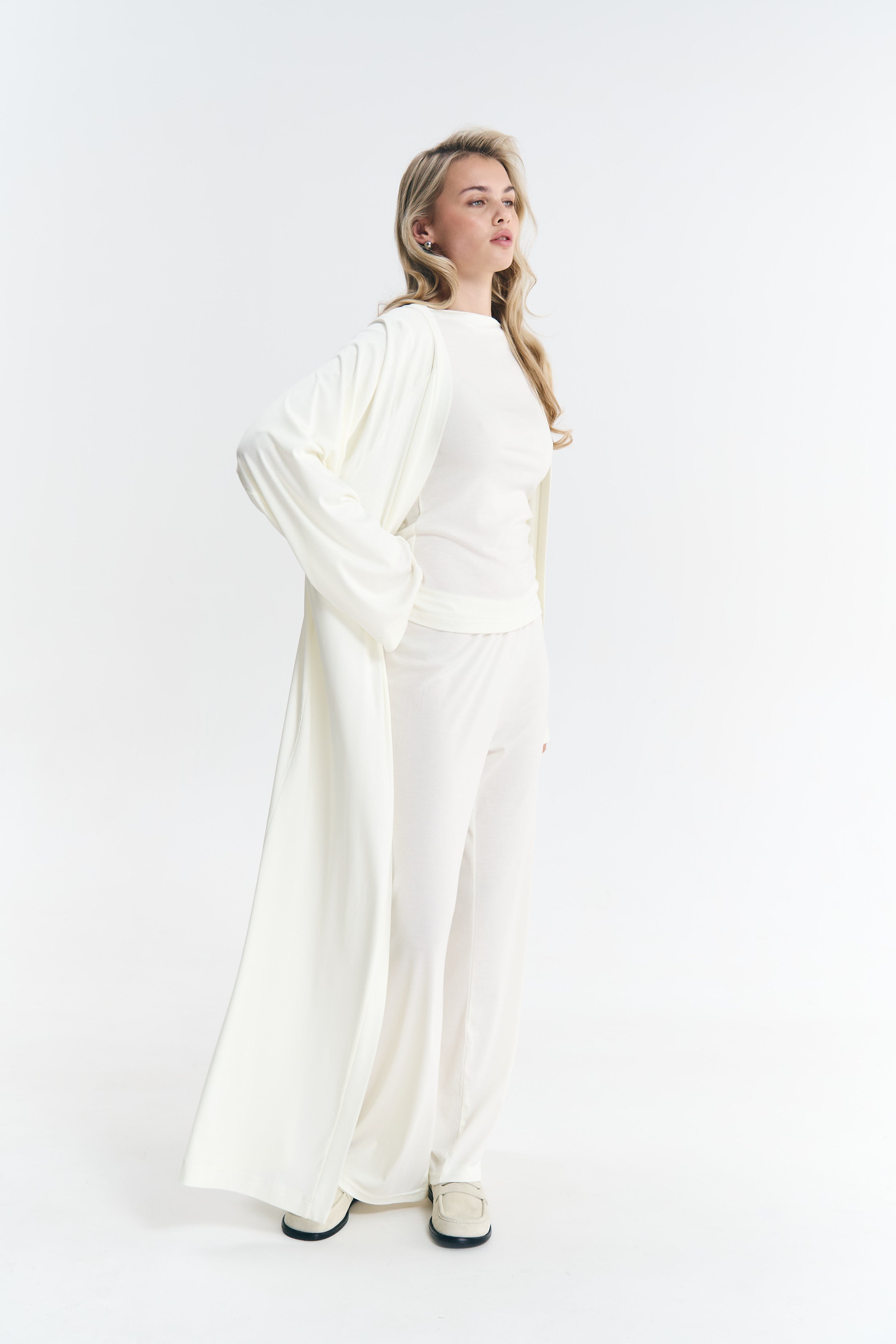 Кардиган із ліоцелу білий