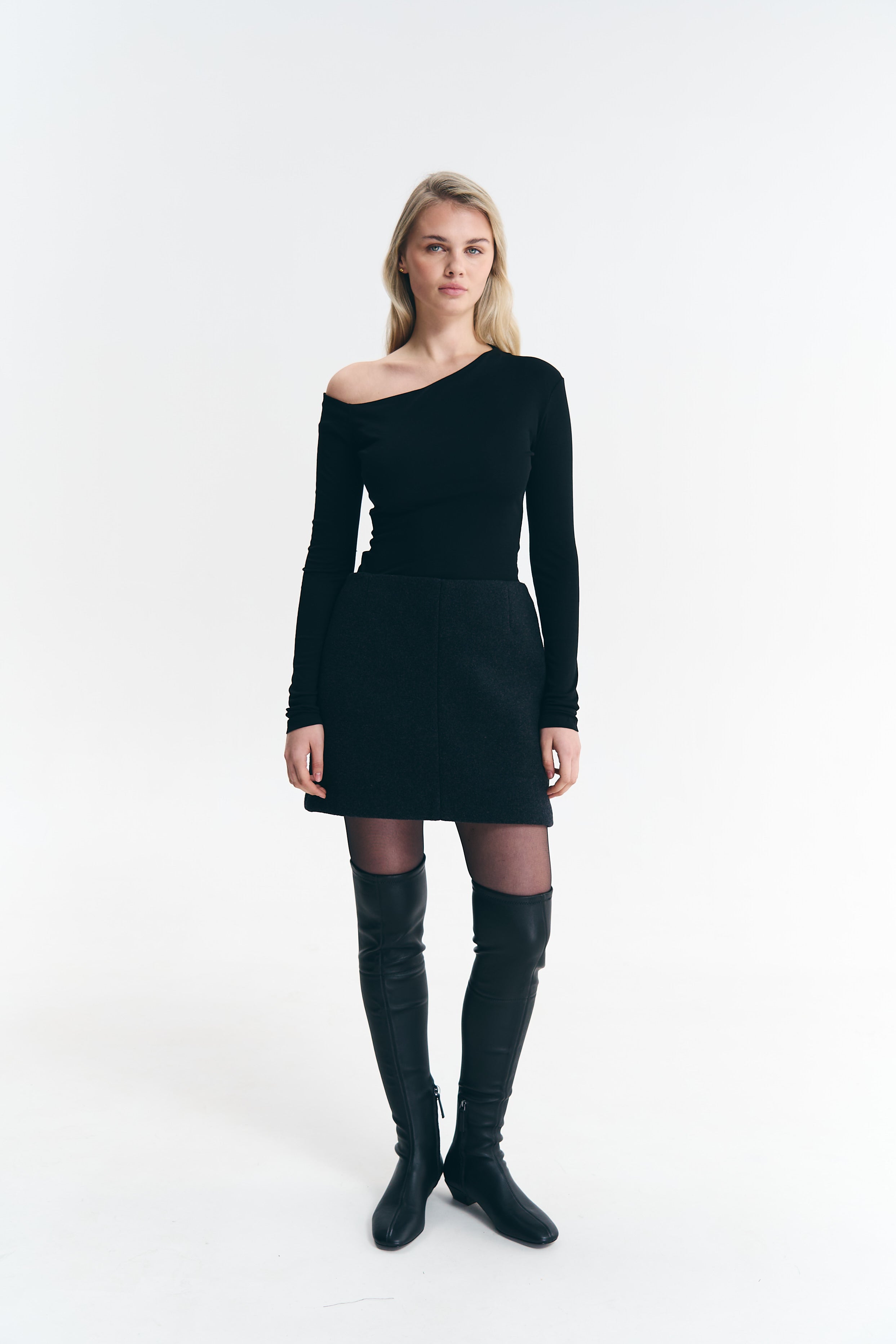 Спідниця та пальто з вовни і кашеміру