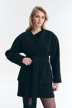 Укорочене пальто з вовни та кашеміру